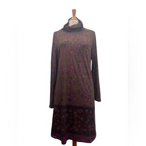 Floral Long Sleeve Turtleneck Size M Dress.